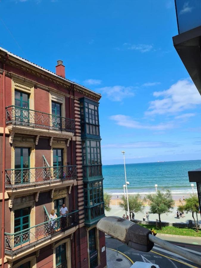 122A - Emblematica Vivienda En Playa San Lorenzo Gijon Luaran gambar